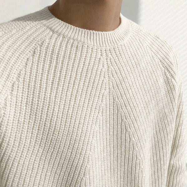 Übergröße-Rippstrickpullover für Männer