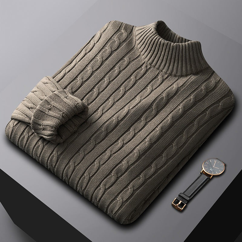 Mid-Kragen Strickpullover für Herren