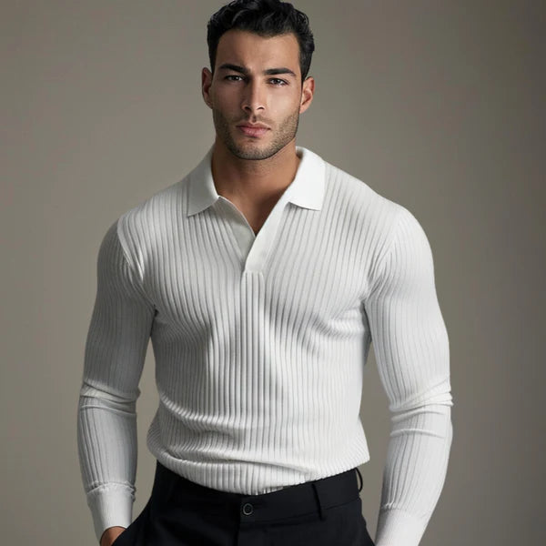 Herren Elegantes Öffnen Sie-Kragen Pullover