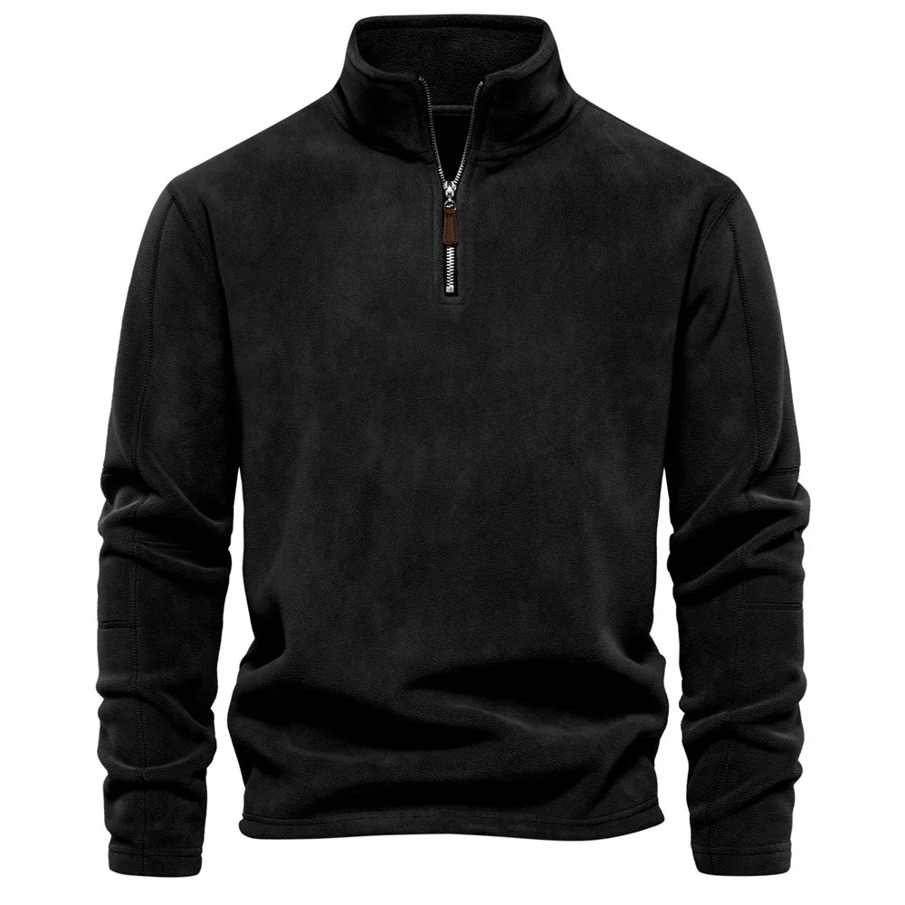 Herren Reißverschluss Vlies Pullover