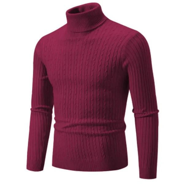 Lässiger Herren-Rollkragenpullover aus Wolle