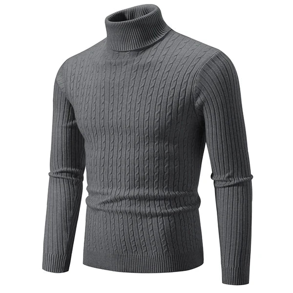 Lässiger Herren-Rollkragenpullover aus Wolle