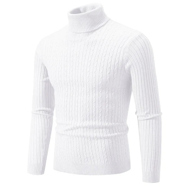 Lässiger Herren-Rollkragenpullover aus Wolle