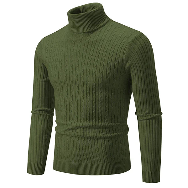 Lässiger Herren-Rollkragenpullover aus Wolle