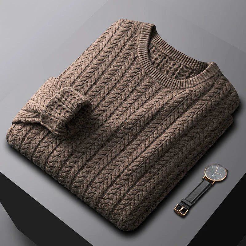 Herren Prämie Strickpullover aus Baumwolle