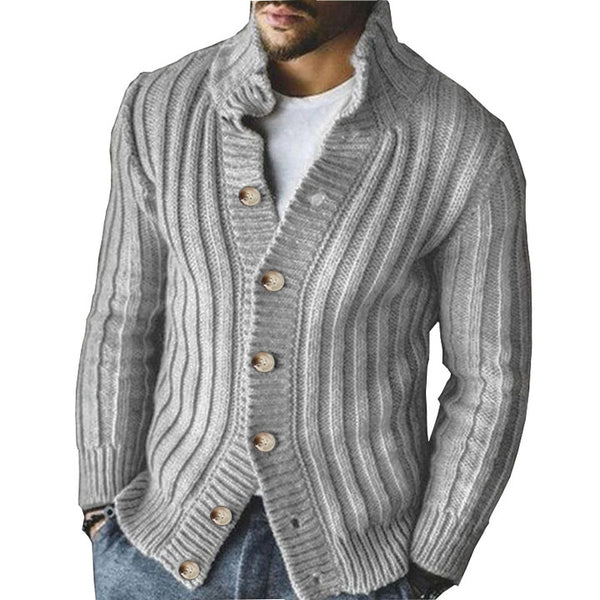 Herren Stilvolle Einreihige Strickjacke