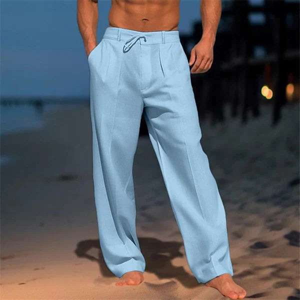 Herren Leinen Strandhose