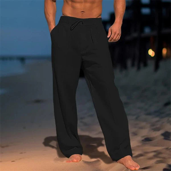 Herren Leinen Strandhose