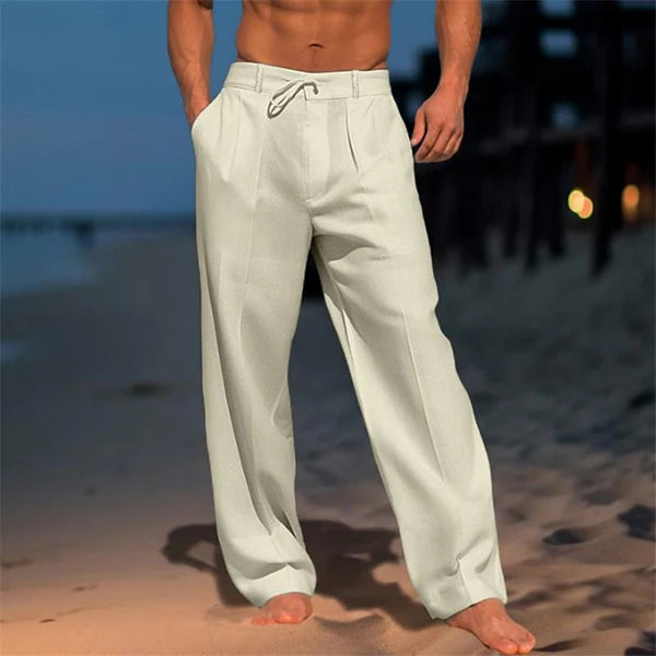 Herren Leinen Strandhose