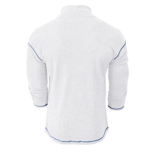 Herren Rollkragen Langarm Pullover Hemd